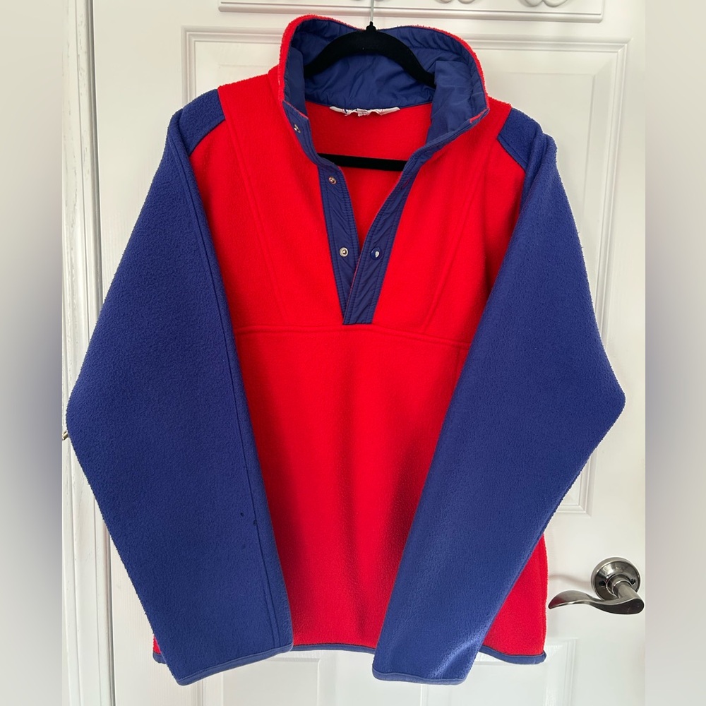 Vintage Matrix Blue Red Pull Over Hoodie